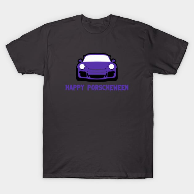 Happy Halloween Porsche 911 GT3 Ultraviolet T-Shirt by Carsncoolstuff